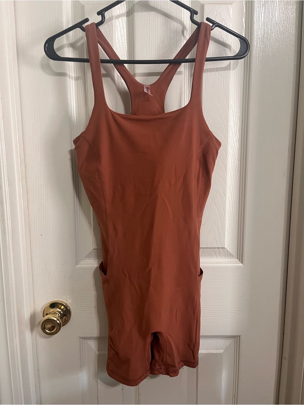 FP Movement by Free People Rust Tank Romper/ Bodysuit/ Activewear Size SP - Picture 2 of 9